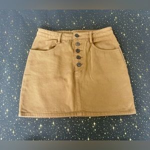 Brandy Melville Jean Skirt Tan